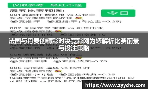 法国与丹麦的精彩对决竞彩网为您解析比赛前景与投注策略